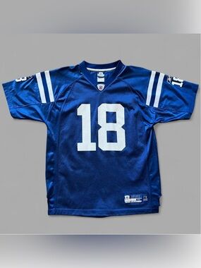 Reebok Peyton Manning Indianapolis Colts NFL Jersey. Size Youth XL 18-20.